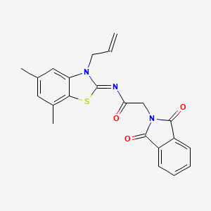 (Z)-N-(3-allyl-5,7-dimethylbenzo[d]thiazol-2(3H)-ylidene)-2-(1,3-dioxoisoindolin-2-yl)acetamide