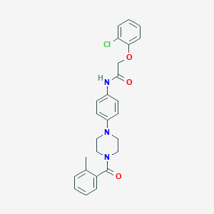 molecular formula C26H26ClN3O3 B244447 2-(2-Chlorophenoxy)-N-{4-[4-(2-methylbenzoyl)piperazin-1-YL]phenyl}acetamide 