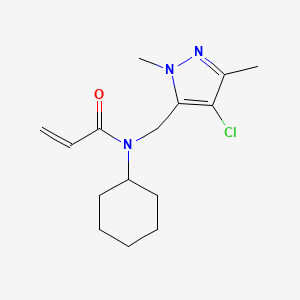 N-[(4-Chloro-2,5-dimethylpyrazol-3-yl)methyl]-N-cyclohexylprop-2-enamide