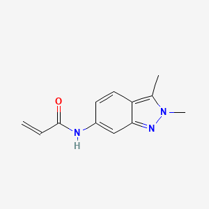 molecular formula C12H13N3O B2444483 N-(2,3-Dimethylindazol-6-yl)prop-2-enamide CAS No. 2176573-41-2