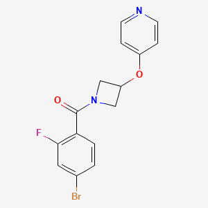 (4-Bromo-2-fluorophenyl)-(3-pyridin-4-yloxyazetidin-1-yl)methanone
