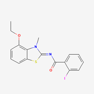 N-(4-ethoxy-3-methyl-1,3-benzothiazol-2-ylidene)-2-iodobenzamide