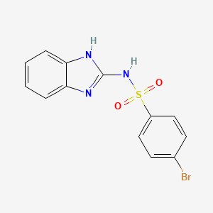 molecular formula C13H10BrN3O2S B2444511 N-(1H-ベンゾ[d]イミダゾール-2-イル)-4-ブロモベンゼンスルホンアミド CAS No. 663193-11-1