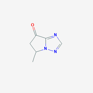 molecular formula C6H7N3O B2444512 5-甲基-5H,6H,7H-吡咯并[1,2-b][1,2,4]三唑-7-酮 CAS No. 1909313-15-0