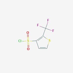 molecular formula C5H2ClF3O2S2 B2444514 2-(Trifluoromethyl)thiophene-3-sulfonyl chloride CAS No. 1694045-04-9