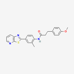 molecular formula C23H21N3O2S B2444516 3-(4-methoxyphenyl)-N-(2-methyl-4-(thiazolo[5,4-b]pyridin-2-yl)phenyl)propanamide CAS No. 863594-45-0