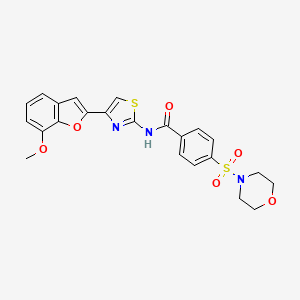 N-(4-(7-methoxybenzofuran-2-yl)thiazol-2-yl)-4-(morpholinosulfonyl)benzamide