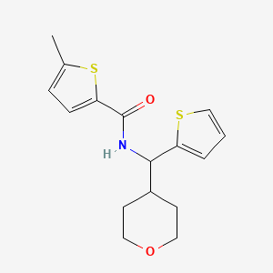 molecular formula C16H19NO2S2 B2444523 5-methyl-N-[(oxan-4-yl)(thiophen-2-yl)methyl]thiophene-2-carboxamide CAS No. 2097927-00-7