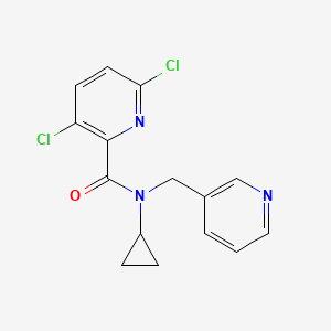 molecular formula C15H13Cl2N3O B2444525 3,6-dichloro-N-cyclopropyl-N-[(pyridin-3-yl)methyl]pyridine-2-carboxamide CAS No. 1183174-76-6