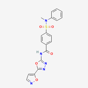 4-[methyl(phenyl)sulfamoyl]-N-[5-(1,2-oxazol-5-yl)-1,3,4-oxadiazol-2-yl]benzamide