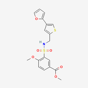 molecular formula C18H17NO6S2 B2444537 Methyl 3-[[4-(furan-2-yl)thiophen-2-yl]methylsulfamoyl]-4-methoxybenzoate CAS No. 2380043-85-4