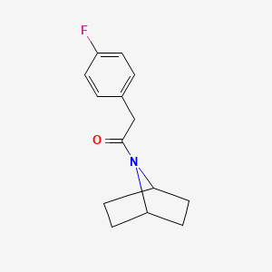 molecular formula C14H16FNO B2444540 1-((1s,4s)-7-Azabicyclo[2.2.1]heptan-7-yl)-2-(4-fluorophenyl)ethan-1-one CAS No. 2310155-74-7