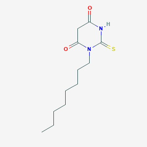 molecular formula C12H20N2O2S B2444542 1-Octyl-2-sulfanylidene-1,3-diazinane-4,6-dione CAS No. 734543-00-1