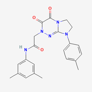 molecular formula C22H23N5O3 B2444545 N-(3,5-dimethylphenyl)-2-(3,4-dioxo-8-(p-tolyl)-3,4,7,8-tetrahydroimidazo[2,1-c][1,2,4]triazin-2(6H)-yl)acetamide CAS No. 941996-81-2