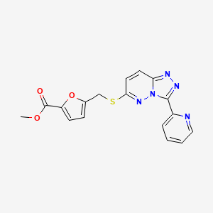 Methyl 5-[(3-pyridin-2-yl-[1,2,4]triazolo[4,3-b]pyridazin-6-yl)sulfanylmethyl]furan-2-carboxylate