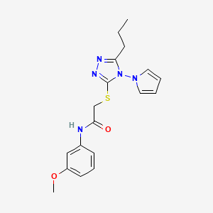 N-(3-methoxyphenyl)-2-{[5-propyl-4-(1H-pyrrol-1-yl)-4H-1,2,4-triazol-3-yl]sulfanyl}acetamide