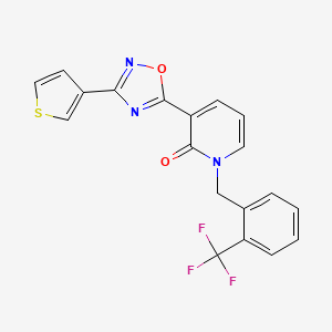 3-[3-(3-thienyl)-1,2,4-oxadiazol-5-yl]-1-[2-(trifluoromethyl)benzyl]pyridin-2(1H)-one