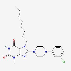 8-[4-(3-Chloro-phenyl)-piperazin-1-yl]-3-methyl-7-octyl-3,7-dihydro-purine-2,6-dione