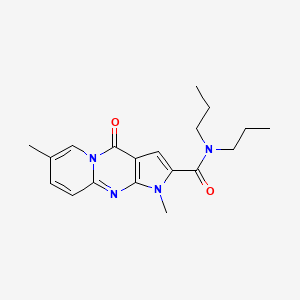 1,7-dimethyl-4-oxo-N,N-dipropyl-1,4-dihydropyrido[1,2-a]pyrrolo[2,3-d]pyrimidine-2-carboxamide