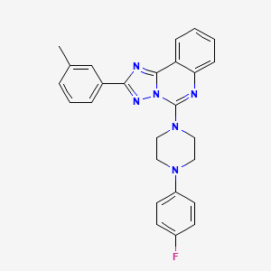 1-(4-Fluorophenyl)-4-[2-(3-methylphenyl)-[1,2,4]triazolo[1,5-C]quinazolin-5-YL]piperazine