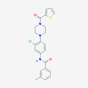 N-{3-chloro-4-[4-(2-thienylcarbonyl)-1-piperazinyl]phenyl}-3-methylbenzamide