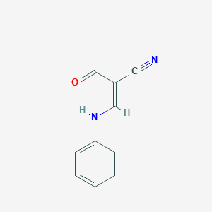 2-(2,2-Dimethylpropanoyl)-3-(phenylamino)prop-2-enenitrile