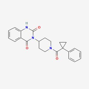 molecular formula C23H23N3O3 B2444569 3-(1-(1-phenylcyclopropanecarbonyl)piperidin-4-yl)quinazoline-2,4(1H,3H)-dione CAS No. 2034459-47-5