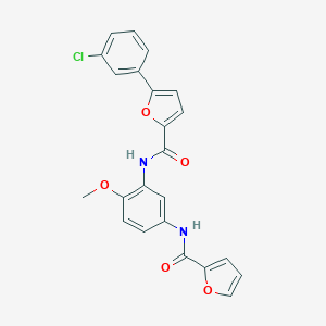 5-(3-chlorophenyl)-N-[5-(2-furoylamino)-2-methoxyphenyl]-2-furamide