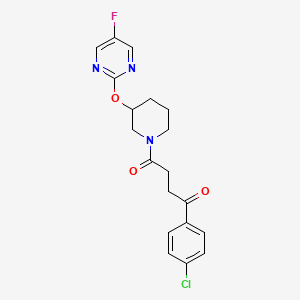 1-(4-Chlorophenyl)-4-(3-((5-fluoropyrimidin-2-yl)oxy)piperidin-1-yl)butane-1,4-dione