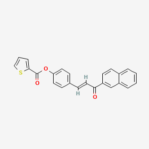 molecular formula C24H16O3S B2444579 4-[(E)-3-(2-naphthyl)-3-oxo-1-propenyl]phenyl 2-thiophenecarboxylate CAS No. 331460-46-9