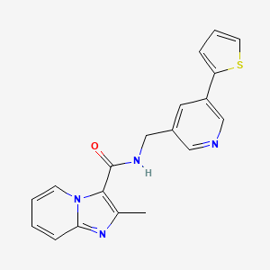 2-methyl-N-((5-(thiophen-2-yl)pyridin-3-yl)methyl)imidazo[1,2-a]pyridine-3-carboxamide