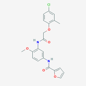 N-(3-{[(4-chloro-2-methylphenoxy)acetyl]amino}-4-methoxyphenyl)-2-furamide