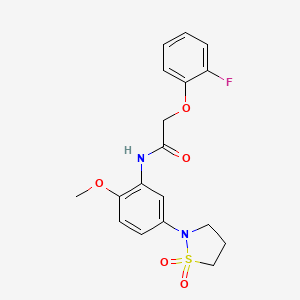 N-(5-(1,1-dioxidoisothiazolidin-2-yl)-2-methoxyphenyl)-2-(2-fluorophenoxy)acetamide