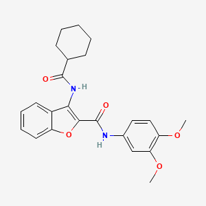 3-(cyclohexanecarboxamido)-N-(3,4-dimethoxyphenyl)benzofuran-2-carboxamide
