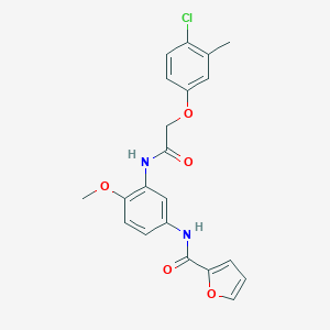 N-(3-{[(4-chloro-3-methylphenoxy)acetyl]amino}-4-methoxyphenyl)-2-furamide