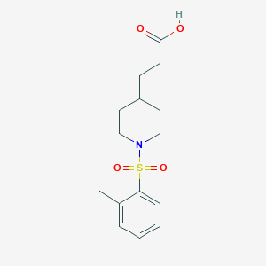 3-[1-(2-Methylbenzenesulfonyl)piperidin-4-yl]propanoic acid