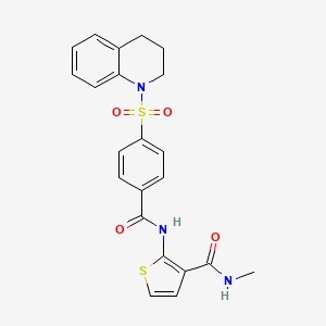 2-(4-((3,4-dihydroquinolin-1(2H)-yl)sulfonyl)benzamido)-N-methylthiophene-3-carboxamide