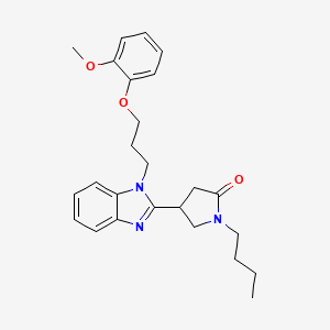 1-butyl-4-{1-[3-(2-methoxyphenoxy)propyl]-1H-benzimidazol-2-yl}pyrrolidin-2-one