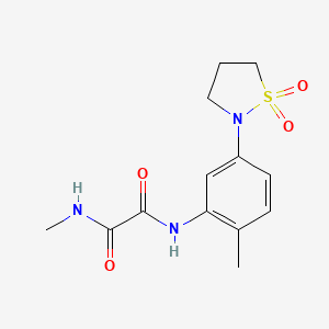 molecular formula C13H17N3O4S B2444609 N1-(5-(1,1-二氧化异噻唑烷-2-基)-2-甲苯基)-N2-甲基草酰胺 CAS No. 1105228-62-3