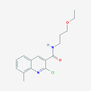 molecular formula C16H19ClN2O2 B2444611 2-chloro-N-(3-ethoxypropyl)-8-methylquinoline-3-carboxamide CAS No. 2094579-91-4