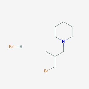 1-(3-Bromo-2-methylpropyl)piperidine;hydrobromide