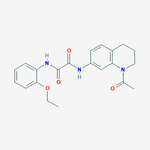 molecular formula C21H23N3O4 B2444618 N-(1-acetyl-3,4-dihydro-2H-quinolin-7-yl)-N'-(2-ethoxyphenyl)oxamide CAS No. 898439-95-7