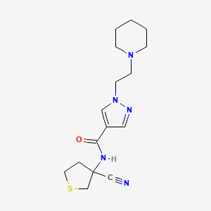 N-(3-cyanothiolan-3-yl)-1-[2-(piperidin-1-yl)ethyl]-1H-pyrazole-4-carboxamide