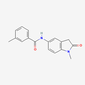 molecular formula C17H16N2O2 B2444620 3-methyl-N-(1-methyl-2-oxoindolin-5-yl)benzamide CAS No. 921838-26-8