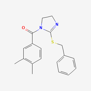 (2-Benzylsulfanyl-4,5-dihydroimidazol-1-yl)-(3,4-dimethylphenyl)methanone