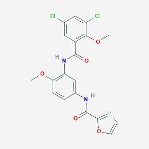 N-{3-[(3,5-dichloro-2-methoxybenzoyl)amino]-4-methoxyphenyl}-2-furamide