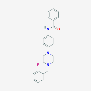 molecular formula C24H24FN3O B244469 N-{4-[4-(2-fluorobenzyl)piperazin-1-yl]phenyl}benzamide 