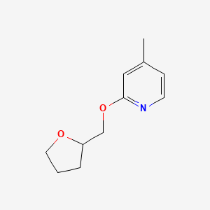 molecular formula C11H15NO2 B2444698 4-Methyl-2-[(oxolan-2-yl)methoxy]pyridine CAS No. 2195810-71-8