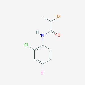 molecular formula C9H8BrClFNO B2444703 2-bromo-N-(2-chloro-4-fluorophenyl)propanamide CAS No. 1702580-83-3