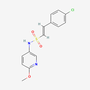 (E)-2-(4-chlorophenyl)-N-(6-methoxypyridin-3-yl)ethenesulfonamide